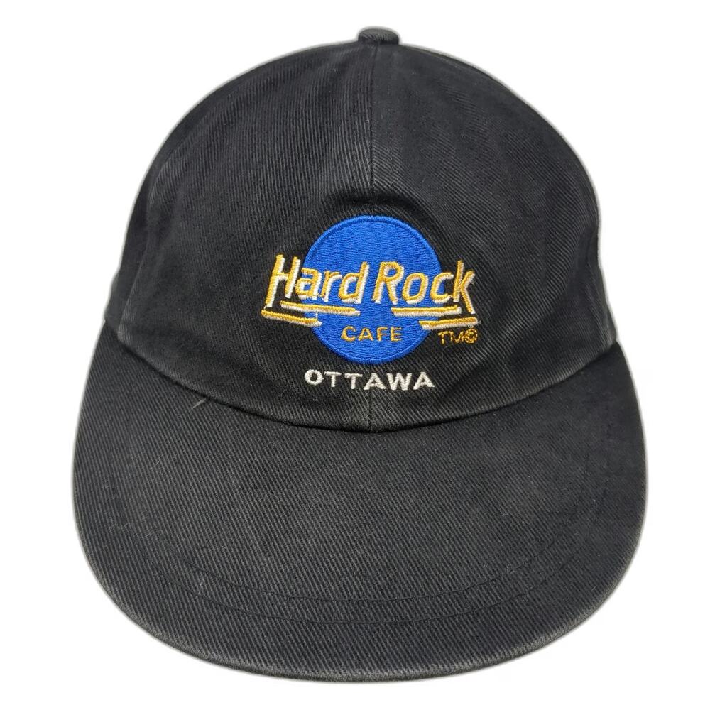 Hard Rock Cafe Baseball Cap Black One Size Ottawa Instant Karma Slideback Hat